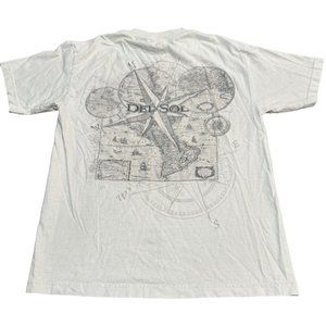 DEL SOL MAP WHITE T SHIRT SIZE MEDIUM‎ | W1